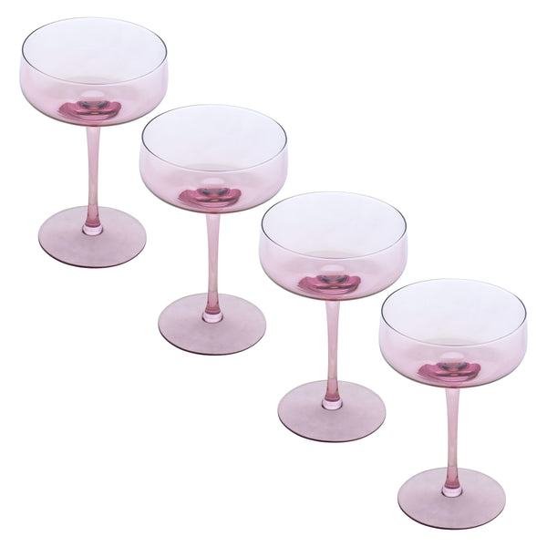 Lilac Mid Century Champagne Coupes