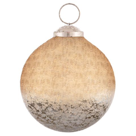Gold Ombre Round Glass Ornament