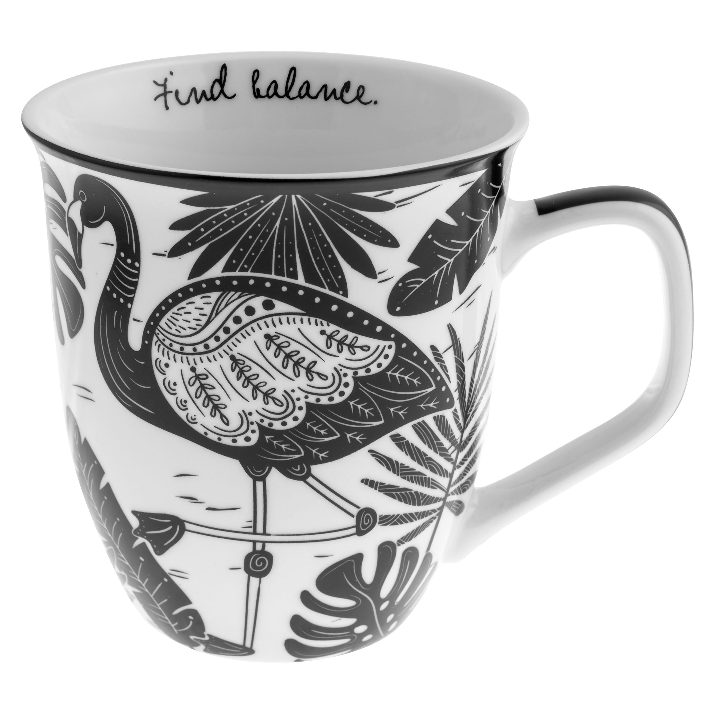 Karma Gifts 16 oz Black and White Boho Mug Mermaid - Cute Coffee and Tea  Mug - Ceramic Coffee Mugs for Women and Men