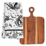 Octopus boho tea towels with cutting board