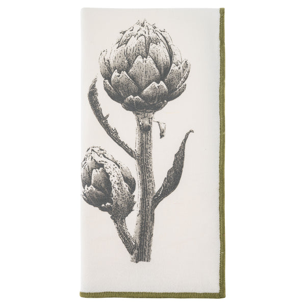 Artichoke merrowed edge dinner napkin