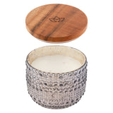 Silver Tobacco and Bayleaf Round Hobnail Candle