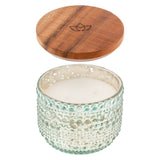 Teal Dune Sage Round Hobnail Candle