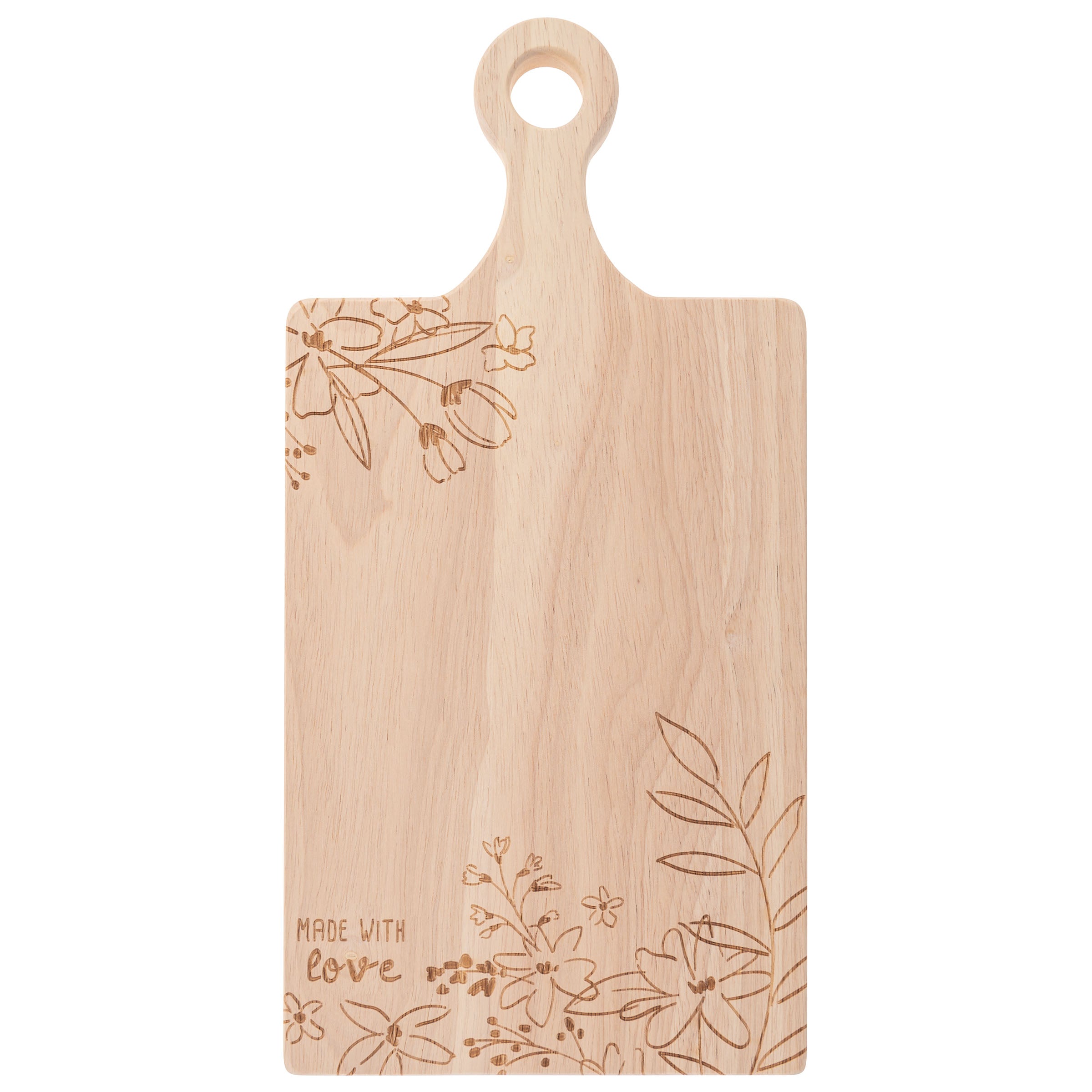 Leaves Etched Wood Cutting Board