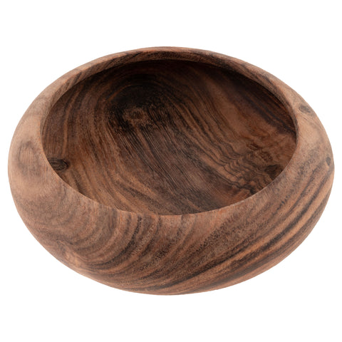 Medium Hand Carved Bali Teak Bowl