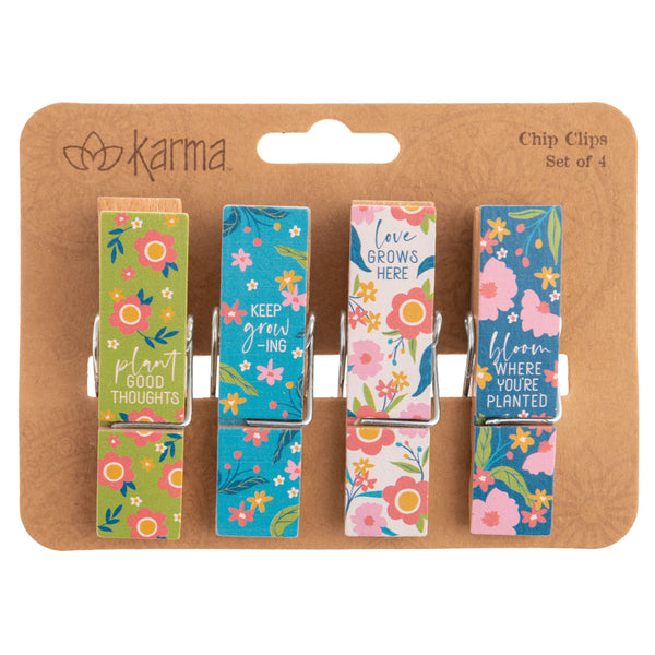 Floral Chip Clips