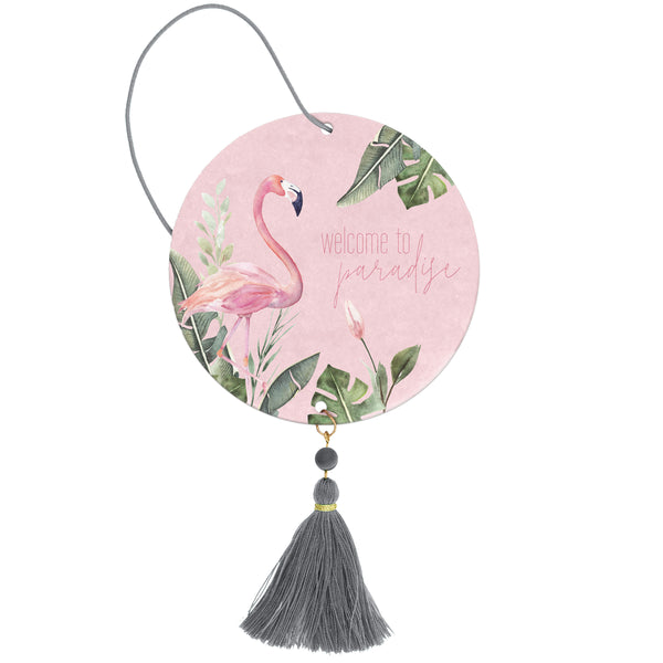 Flamingo air freshener front view