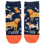 Dog ankle socks front view