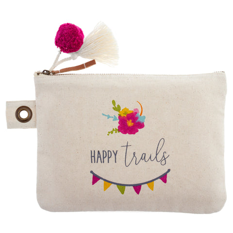 Happy trails cotton canvas carry all