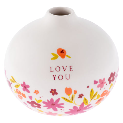 Love you Small Bud Vases front view