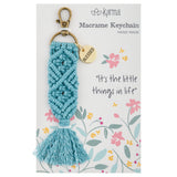 Blessed macrame keychain packaging view