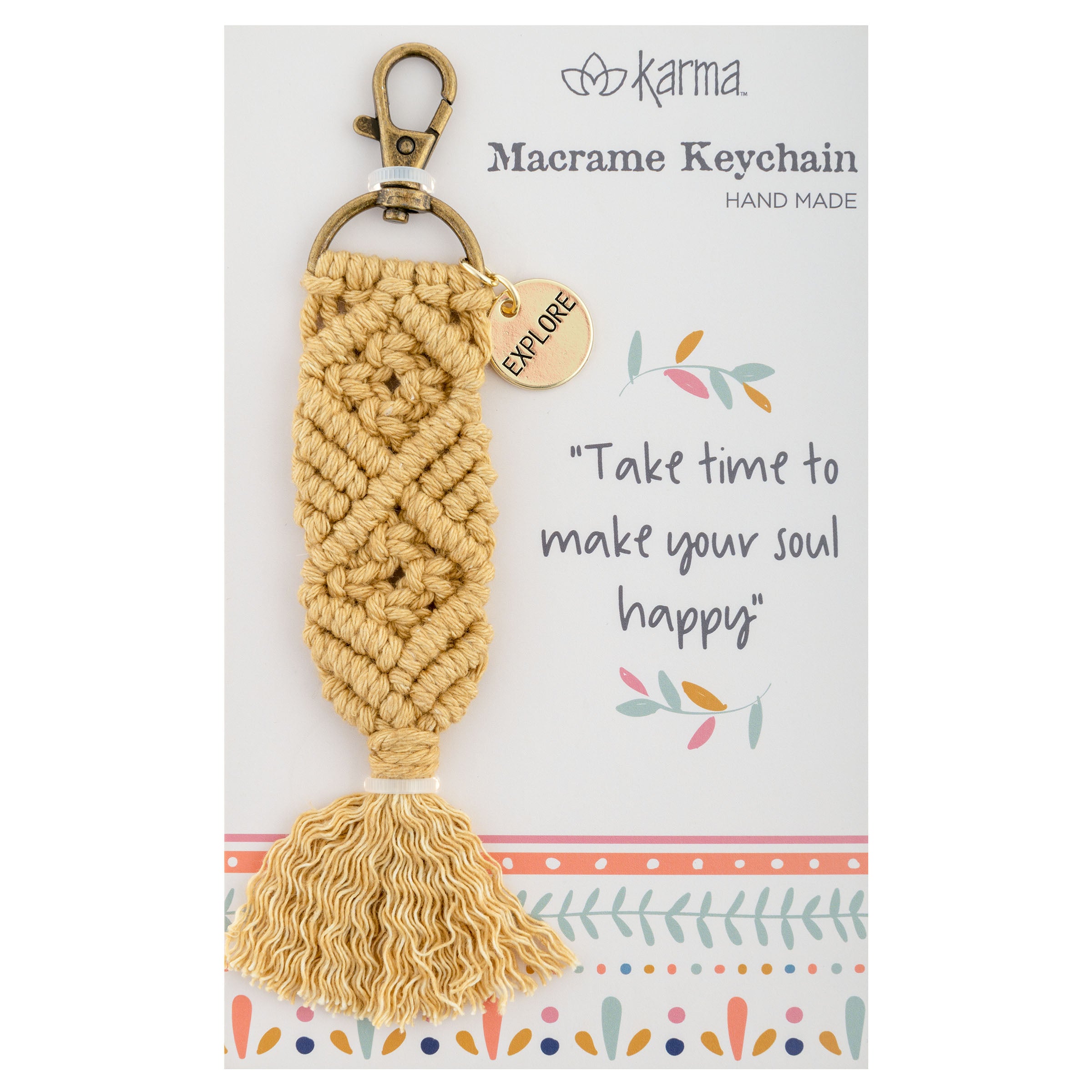 Karma Goldtone 'Make Today Amazing' Key Chain One-Size