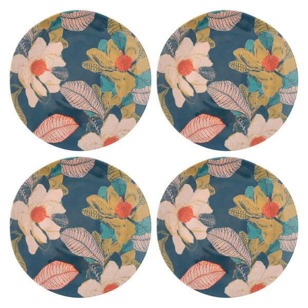 Seaside floral melamine salad plates