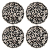 Dusk floral melamine salad plates