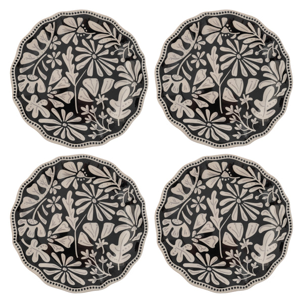 Dusk floral melamine salad plates