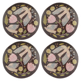 Folklore birds melamine salad plates