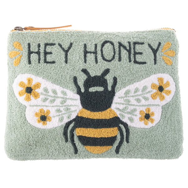 Bee embroidered carry all