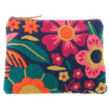 Retro floral embroidered carry all