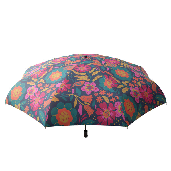 Retro floral travel umbrella
