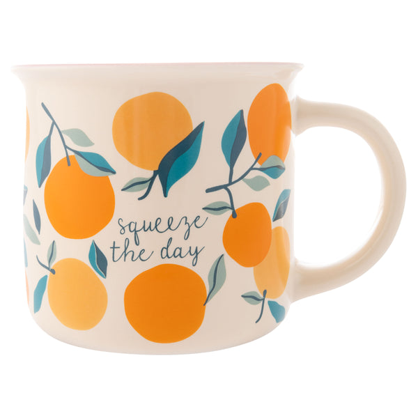 Orange camp mug