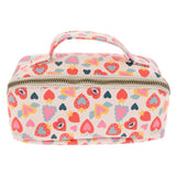Retro heart mini zip cosmetic bag