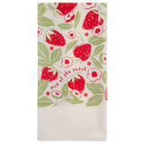 Strawberry fruit basket tea towel