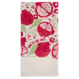 Pomegranate fruit basket tea towel