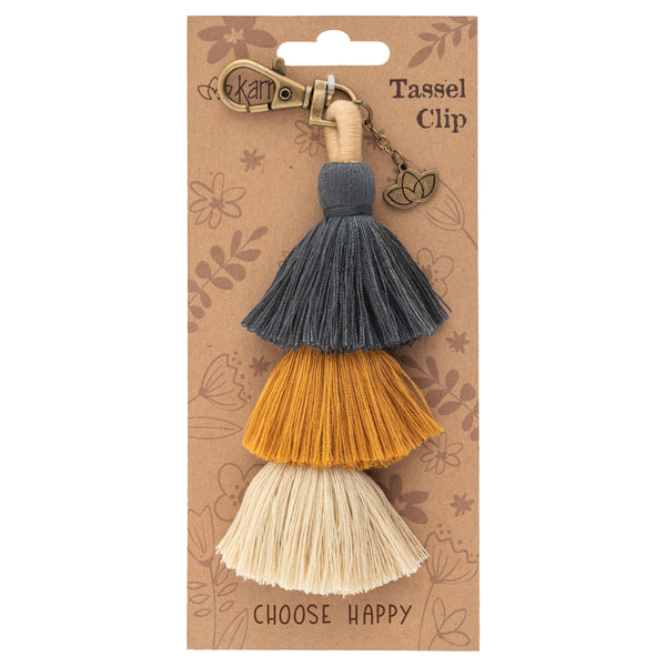 Choose happy tassel clip