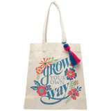 Grow your own way canvas tote bag
