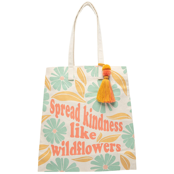 Spread kindness canvas tote bag