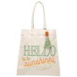 Hello sunshine canvas tote bag