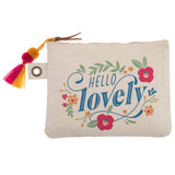 Hello lovely cotton canvas carry all