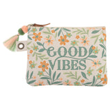 Good vibes cotton canvas carry all