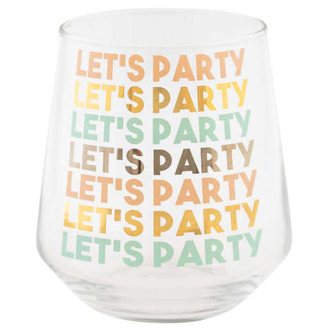 Let's Party Chic Stemless Wine Glass