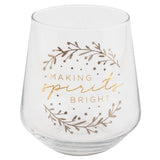 Making Spirits Bright Holiday Chic Stemless Wine Glasses