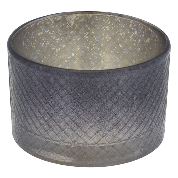 Straight diamond charcoal mercury votive