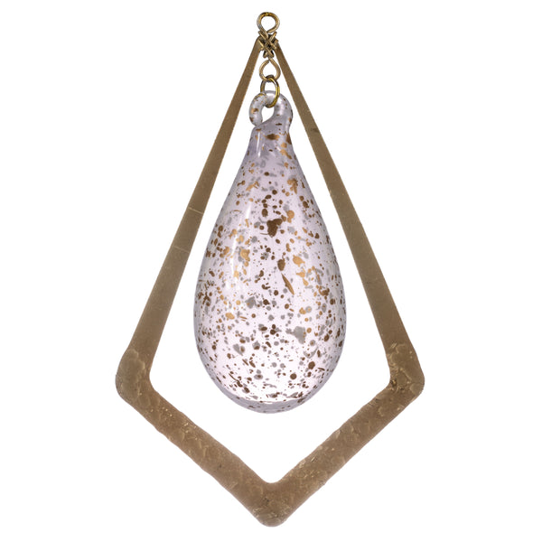 Gold Splatter Florence Ornament Teardrop