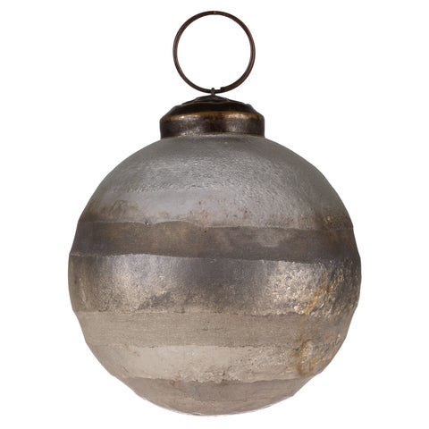 Pewter Rustic Glass Ornaments