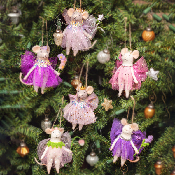 Fairy Mice Felt Ornament Set