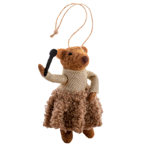 Jazz Band Bears Felt Ornament Set