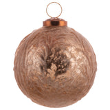 Gold Crackle Flower Glass Ornament