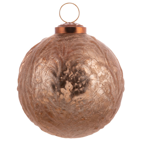 Crackle Flower Glass Ornament