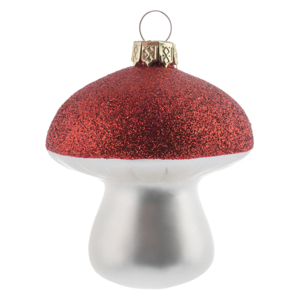 Mushroom Glitter Top Ornament