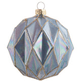 Blue Glitter Geometric Ornament 