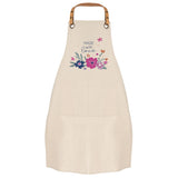 Floral apron front view