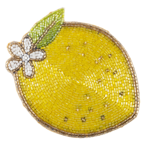 Lemon Beaded Coasters