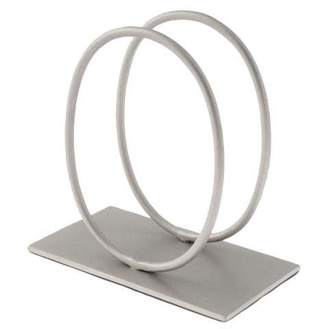Silver Oval Metal Napkin Holder
