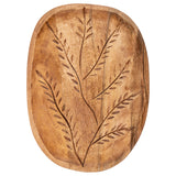 Fern Etched Wood Platter