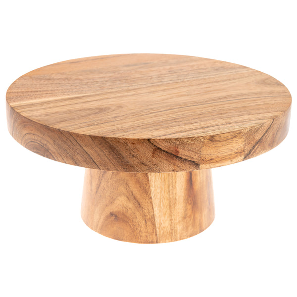 Natural small natural wood cake stand