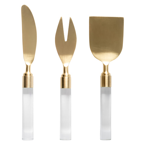 Gold acrylic cheese tools